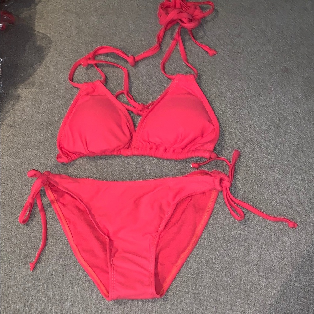 Coral Padded Bikini Size Small - NWT